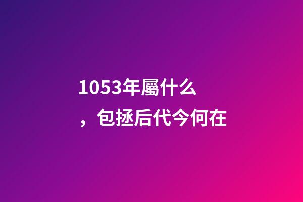 1053年屬什么，包拯后代今何在-第1張-觀點-玄機派