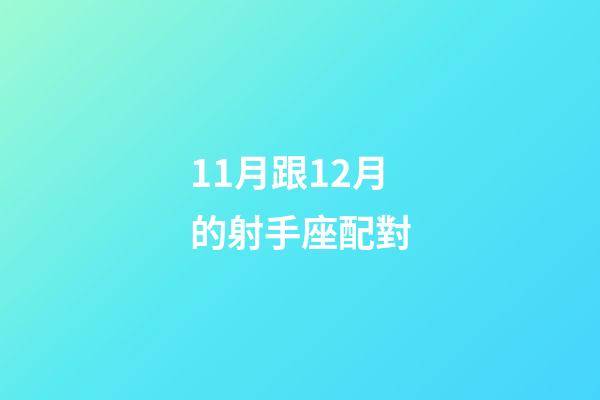 11月跟12月的射手座配對-第1張-星座運勢-玄機派