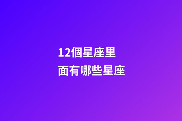 12個星座里面有哪些星座-第1張-星座運勢-玄機派