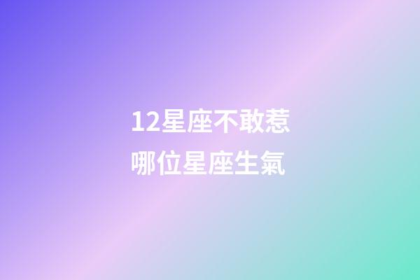12星座不敢惹哪位星座生氣-第1張-星座運勢-玄機派