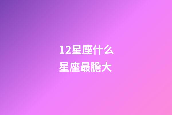 12星座什么星座最膽大-第1張-星座運勢-玄機派