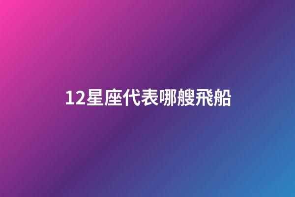 12星座代表哪艘飛船