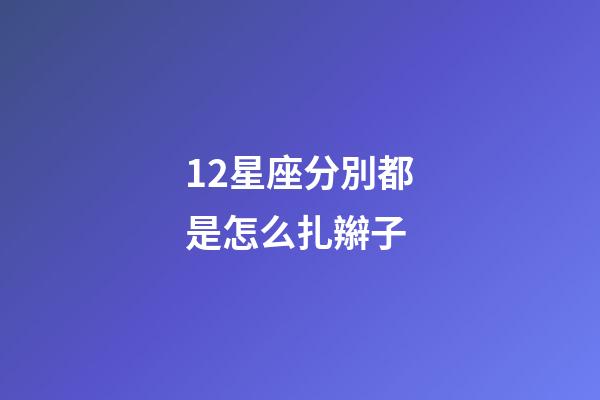 12星座分別都是怎么扎辮子-第1張-星座運勢-玄機派