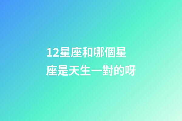 12星座和哪個星座是天生一對的呀-第1張-星座運勢-玄機派