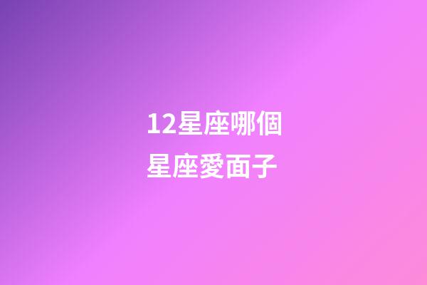 12星座哪個星座愛面子-第1張-星座運勢-玄機派