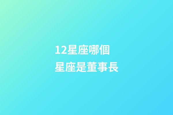 12星座哪個星座是董事長-第1張-星座運勢-玄機派