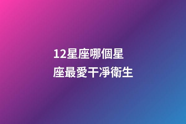 12星座哪個星座最愛干凈衛生-第1張-星座運勢-玄機派
