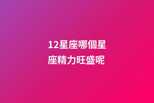12星座哪個星座精力旺盛呢-第1張-星座運勢-玄機派