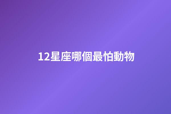 12星座哪個最怕動物-第1張-星座運勢-玄機派