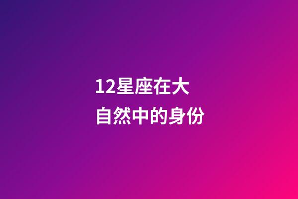 12星座在大自然中的身份-第1張-星座運勢-玄機派