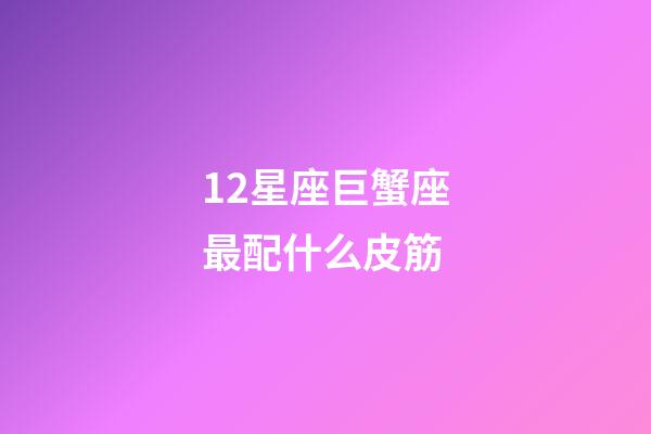 12星座巨蟹座最配什么皮筋-第1張-星座運勢-玄機派