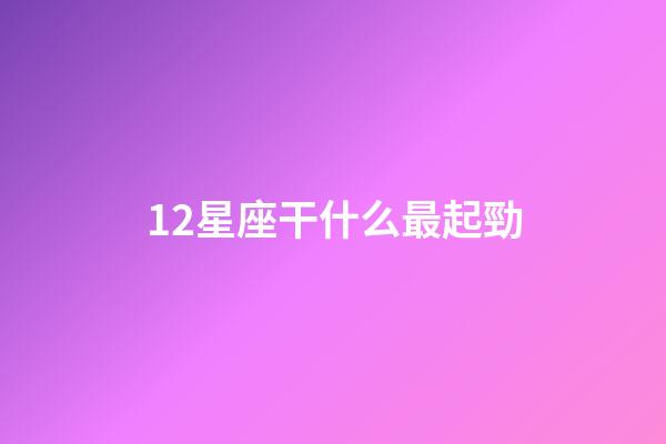 12星座干什么最起勁-第1張-星座運勢-玄機派