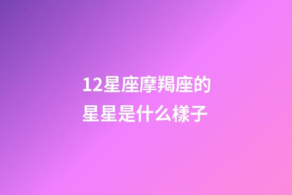 12星座摩羯座的星星是什么樣子-第1張-星座運勢-玄機派