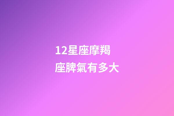 12星座摩羯座脾氣有多大-第1張-星座運勢-玄機派