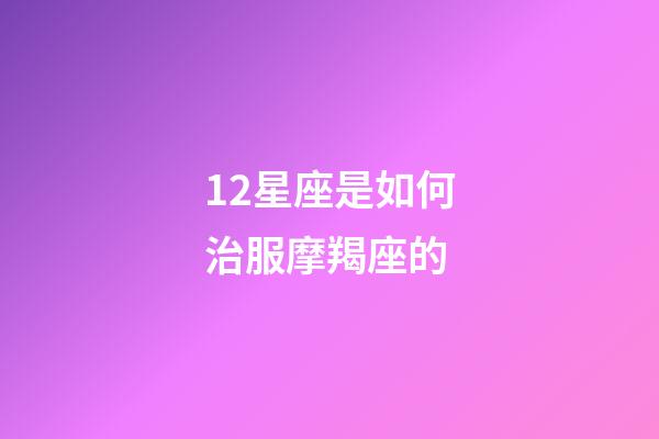 12星座是如何治服摩羯座的-第1張-星座運勢-玄機派