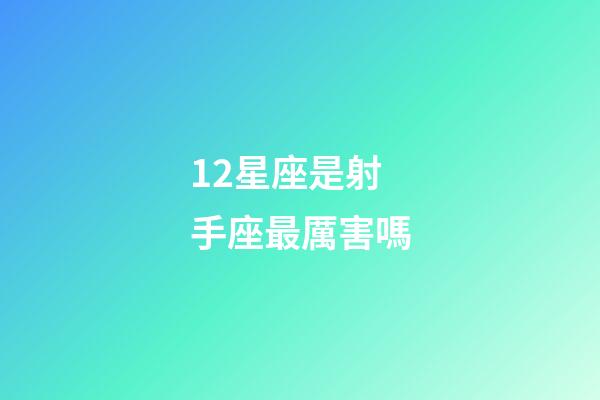 12星座是射手座最厲害嗎-第1張-星座運(yùn)勢-玄機(jī)派