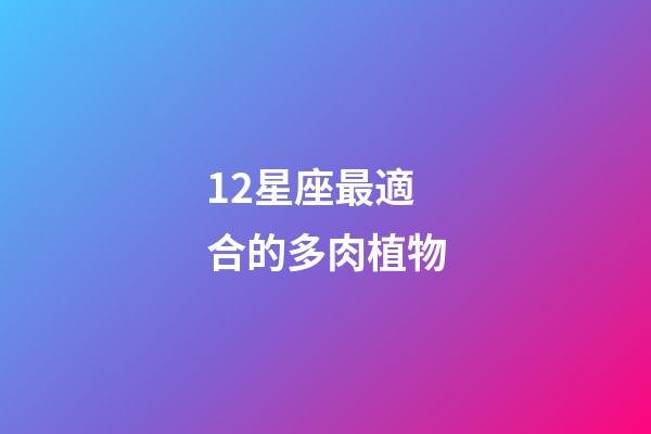 12星座最適合的多肉植物-第1張-星座運勢-玄機派