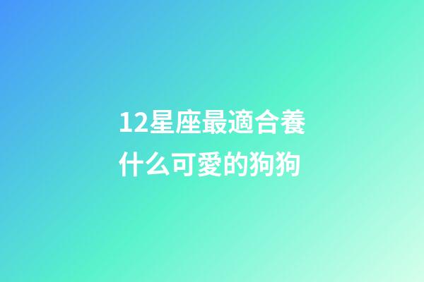 12星座最適合養什么可愛的狗狗-第1張-星座運勢-玄機派