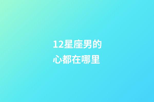 12星座男的心都在哪里-第1張-星座運勢-玄機派