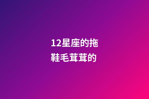 12星座的拖鞋毛茸茸的-第1張-星座運勢-玄機派