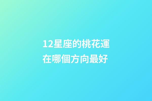 12星座的桃花運在哪個方向最好-第1張-星座運勢-玄機派
