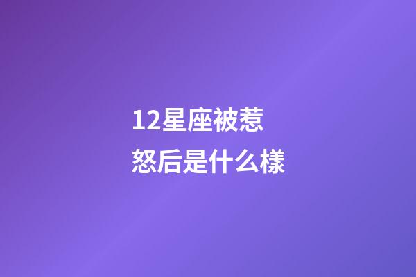 12星座被惹怒后是什么樣-第1張-星座運勢-玄機派