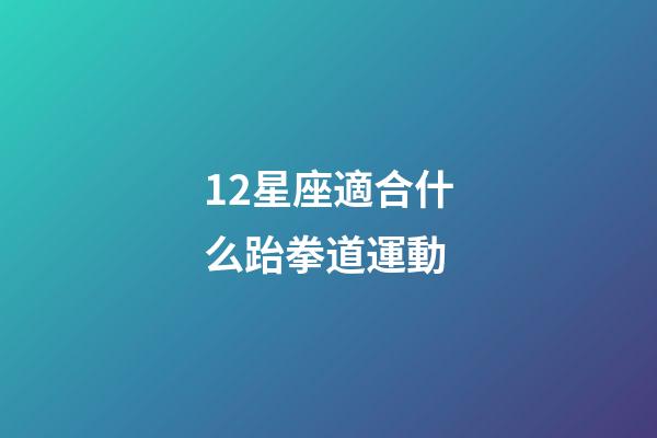 12星座適合什么跆拳道運動-第1張-星座運勢-玄機派