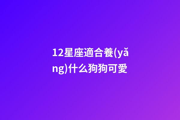 12星座適合養(yǎng)什么狗狗可愛-第1張-星座運勢-玄機派