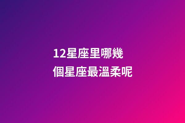 12星座里哪幾個星座最溫柔呢-第1張-星座運勢-玄機派