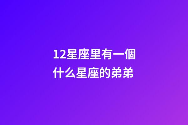 12星座里有一個什么星座的弟弟-第1張-星座運勢-玄機派