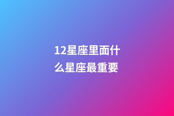 12星座里面什么星座最重要-第1張-星座運勢-玄機派