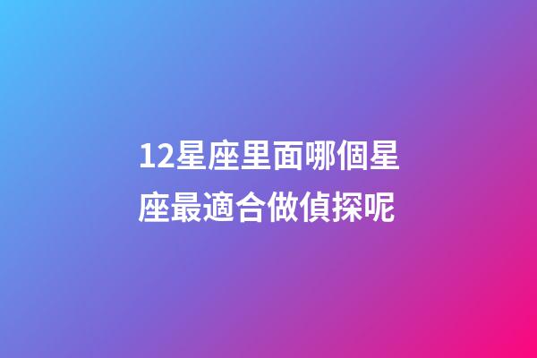12星座里面哪個星座最適合做偵探呢-第1張-星座運勢-玄機派