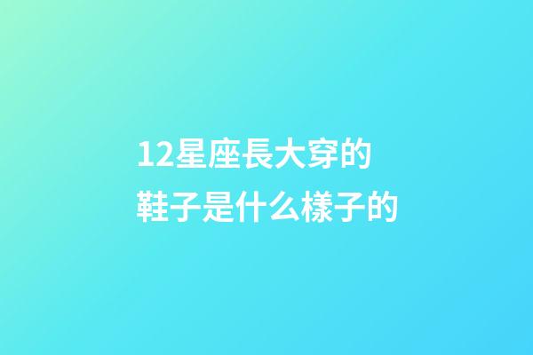 12星座長大穿的鞋子是什么樣子的