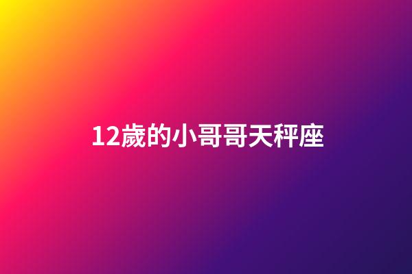 12歲的小哥哥天秤座-第1張-星座運勢-玄機派