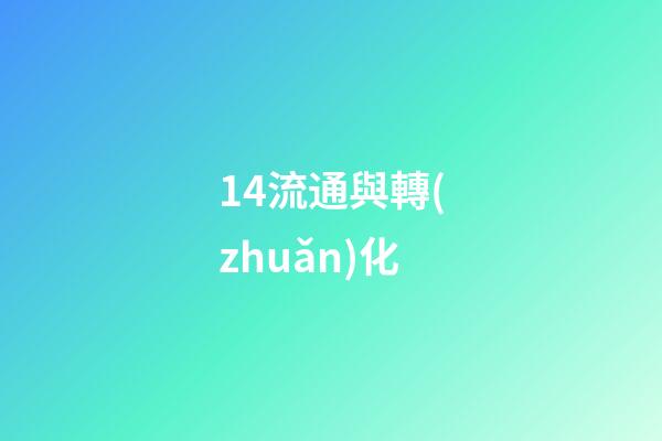 14.流通與轉(zhuǎn)化