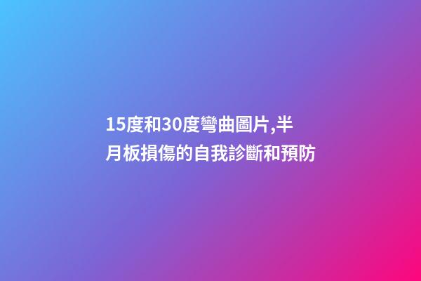 15度和30度彎曲圖片,半月板損傷的自我診斷和預防-第1張-觀點-玄機派