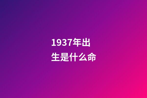 1937年出生是什么命