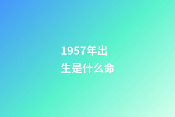 1957年出生是什么命
