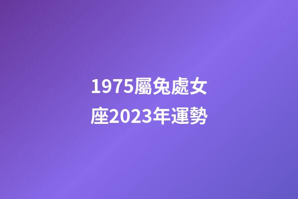 1975屬兔處女座2023年運勢-第1張-星座運勢-玄機派