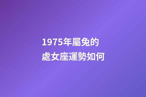 1975年屬兔的處女座運勢如何-第1張-星座運勢-玄機派