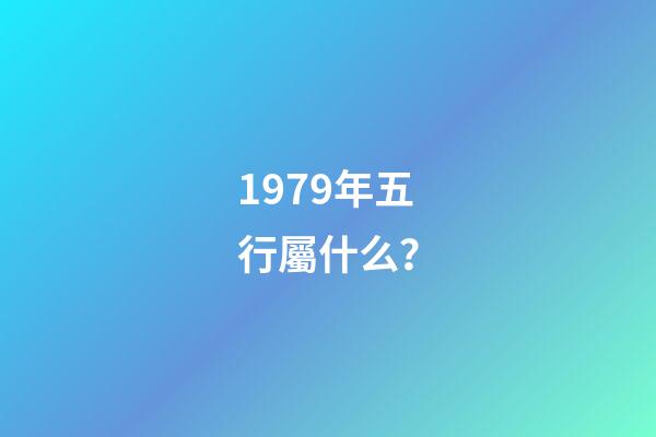 1979年五行屬什么？