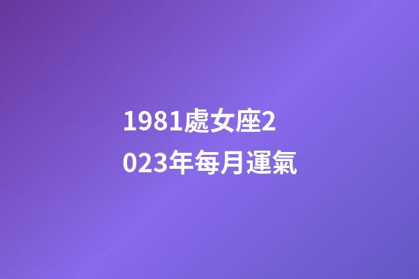 1981處女座2023年每月運氣-第1張-星座運勢-玄機派