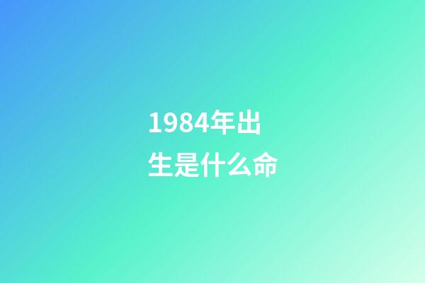 1984年出生是什么命