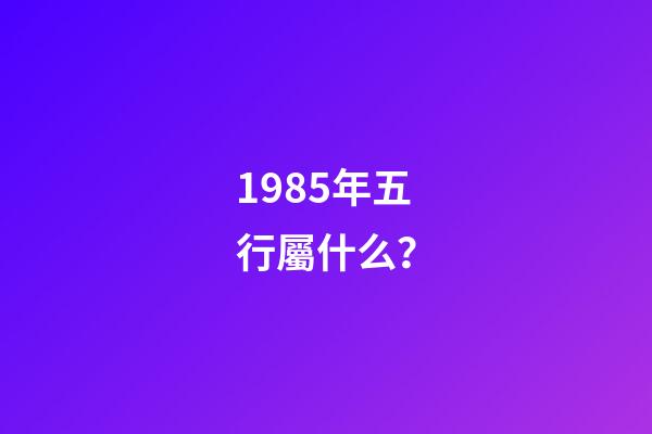 1985年五行屬什么？