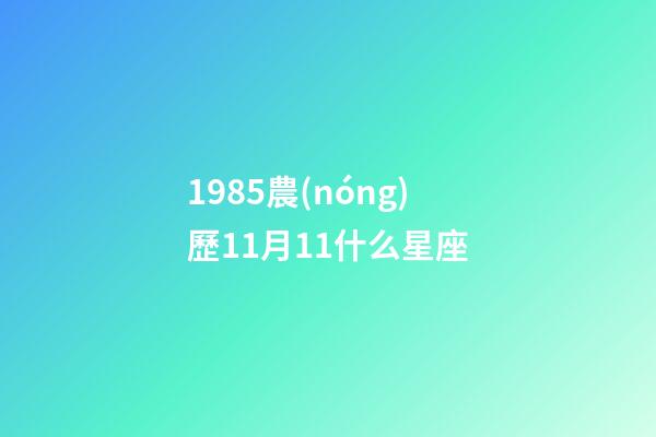 1985農(nóng)歷11月11什么星座-第1張-星座運勢-玄機(jī)派