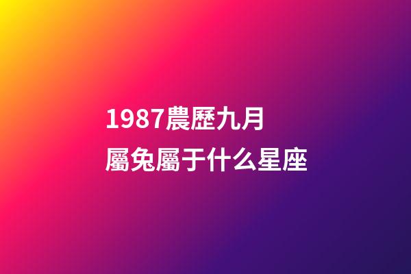 1987農歷九月屬兔屬于什么星座-第1張-星座運勢-玄機派