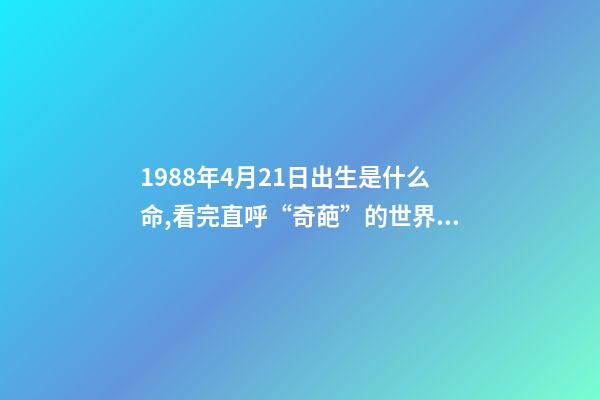 1988年4月21日出生是什么命,看完直呼“奇葩”的世界記錄-第1張-觀點-玄機派