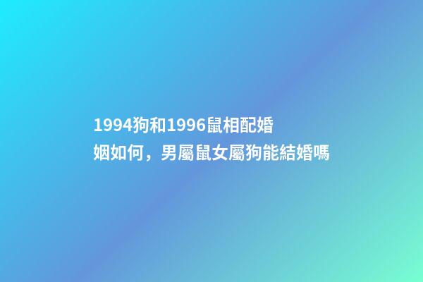 1994狗和1996鼠相配婚姻如何，男屬鼠女屬狗能結婚嗎-第1張-觀點-玄機派