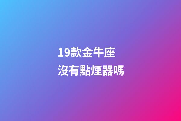 19款金牛座沒有點煙器嗎