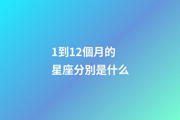 1到12個月的星座分別是什么-第1張-星座運勢-玄機派